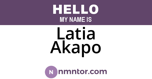 Latia Akapo