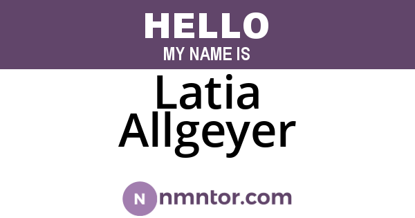 Latia Allgeyer