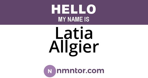 Latia Allgier
