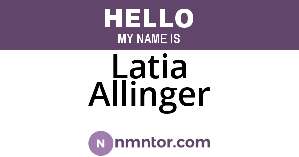 Latia Allinger