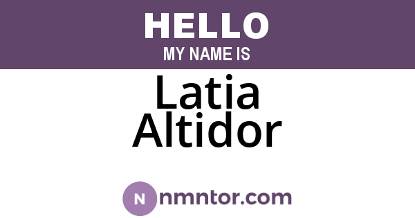 Latia Altidor