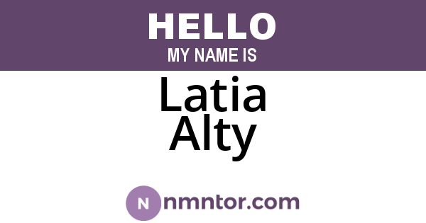 Latia Alty