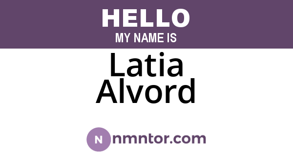 Latia Alvord