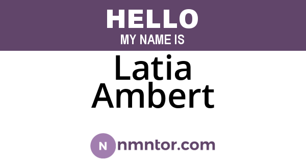 Latia Ambert