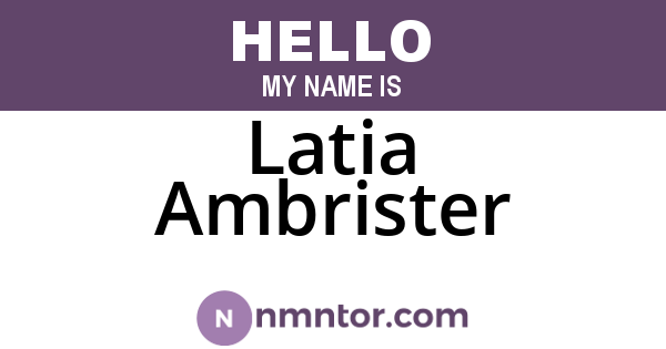 Latia Ambrister