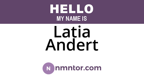 Latia Andert