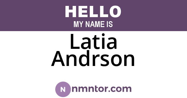 Latia Andrson