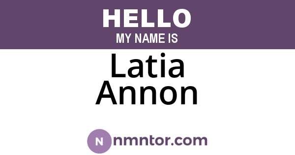 Latia Annon