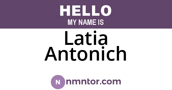 Latia Antonich
