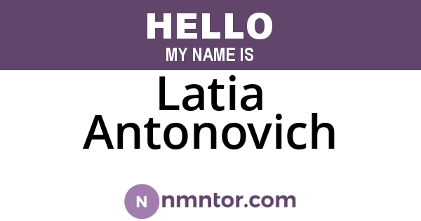 Latia Antonovich