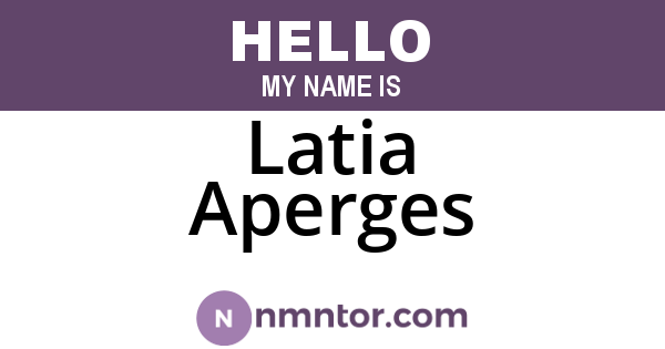 Latia Aperges