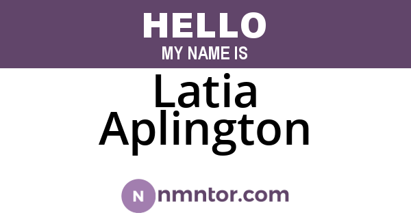 Latia Aplington