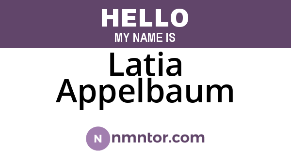Latia Appelbaum