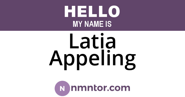 Latia Appeling