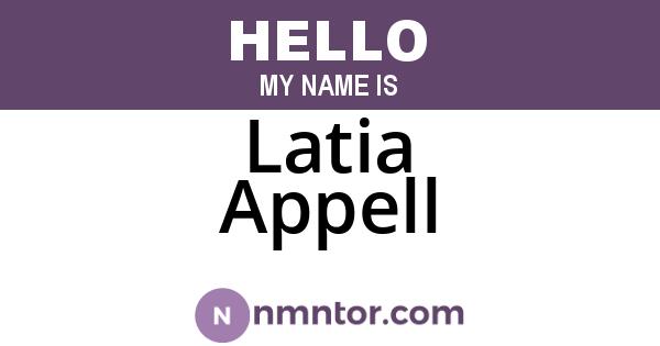 Latia Appell