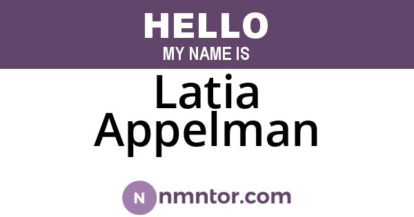 Latia Appelman