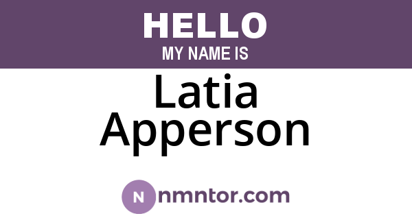 Latia Apperson