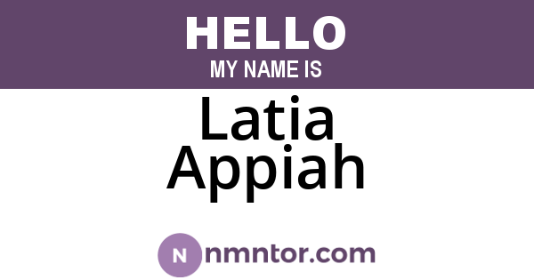 Latia Appiah
