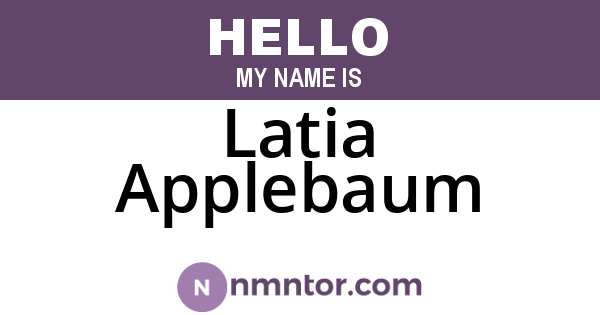Latia Applebaum