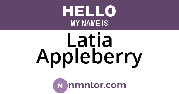 Latia Appleberry