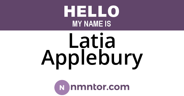 Latia Applebury