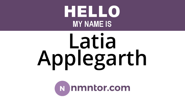 Latia Applegarth