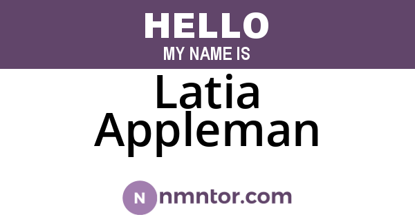 Latia Appleman