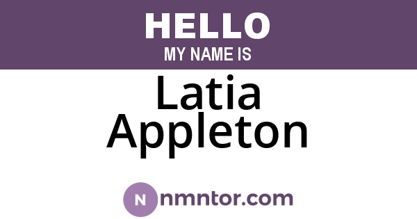 Latia Appleton