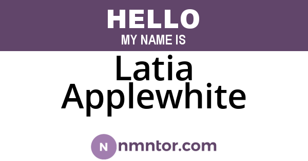 Latia Applewhite