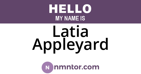 Latia Appleyard