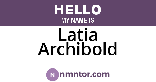 Latia Archibold