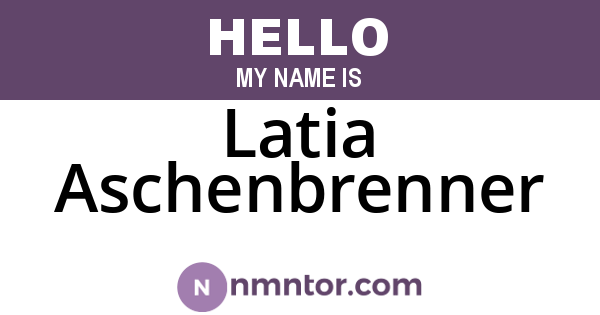Latia Aschenbrenner