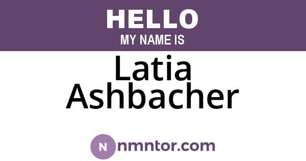 Latia Ashbacher