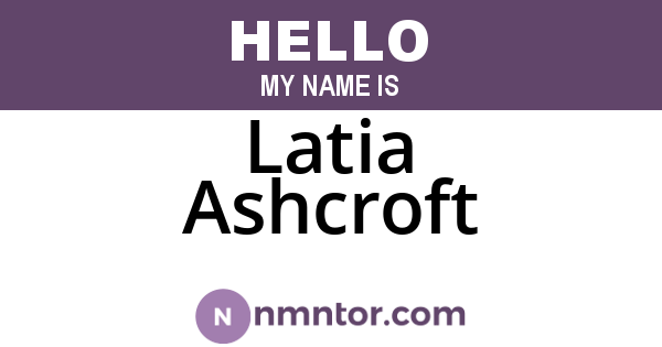 Latia Ashcroft