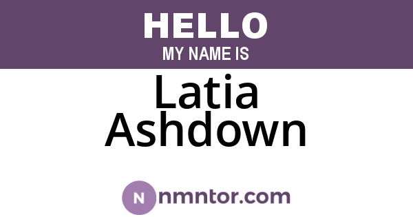 Latia Ashdown