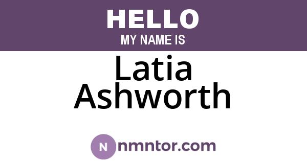 Latia Ashworth