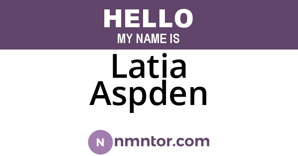 Latia Aspden