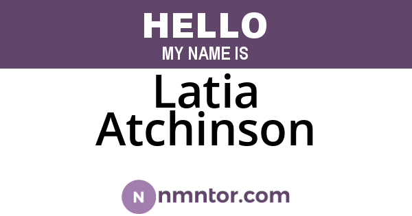 Latia Atchinson