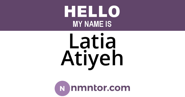 Latia Atiyeh