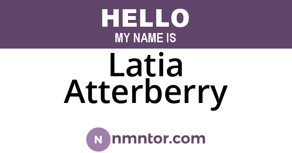 Latia Atterberry
