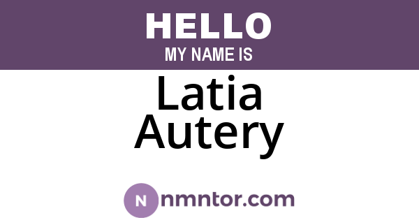 Latia Autery