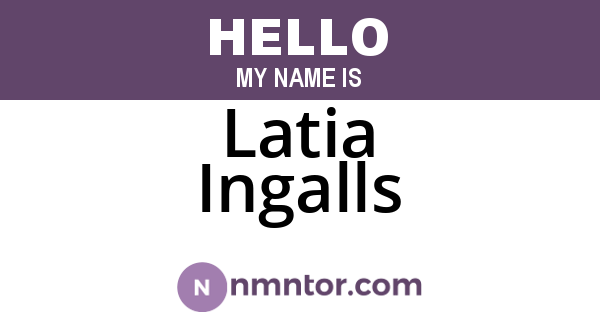 Latia Ingalls