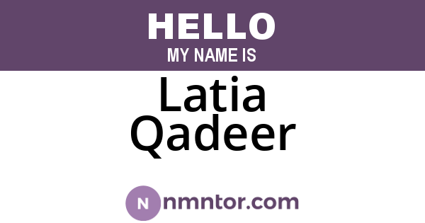 Latia Qadeer