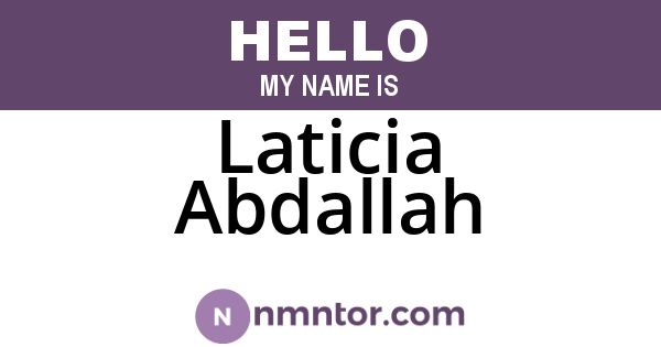 Laticia Abdallah