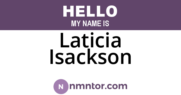 Laticia Isackson