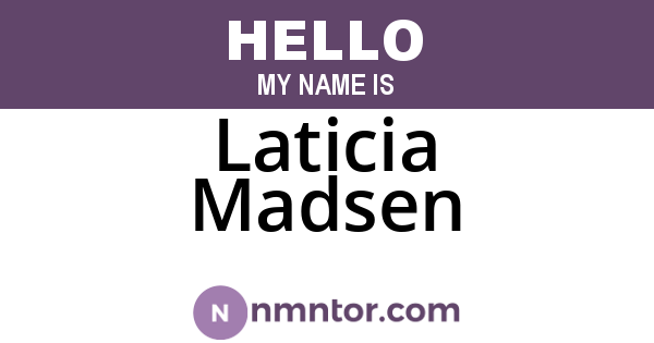 Laticia Madsen