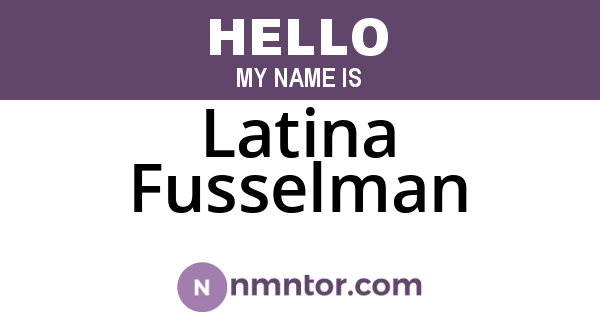 Latina Fusselman