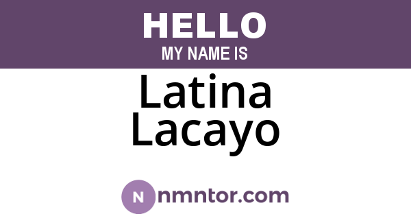 Latina Lacayo