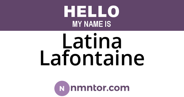 Latina Lafontaine