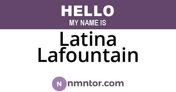 Latina Lafountain